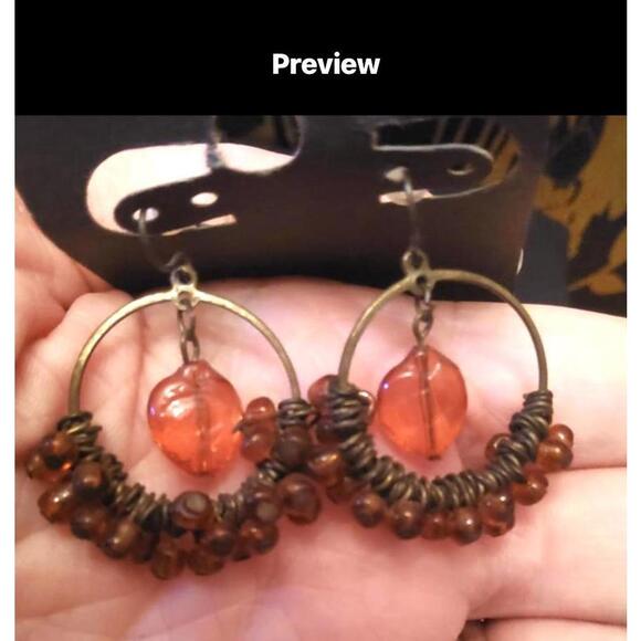 D75 2X Striped Dress & Earrings - Picture 2 of 2